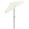 vidaXL Beach Parasol Sand Yellow Polyester 70.9 x 47.2 in Tiltable