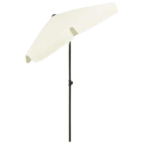vidaXL Beach Parasol Sand Yellow Polyester 70.9 x 47.2 in Tiltable