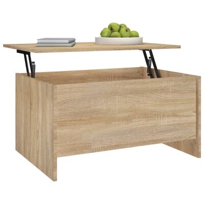 vidaXL Coffee Table Sonoma Oak 31.5"x21.9"x16.3" Engineered Wood