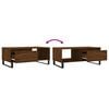 vidaXL Coffee Table Brown Oak Engineered Wood, Metal 35.4 x 19.7 x 14.4 in