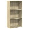 vidaXL Bookcase Sonoma Oak Engineered Wood Medium Bookshelves