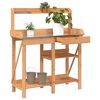 vidaXL Potting Bench Brown Solid fir wood, Zinc Standard Potting Bench