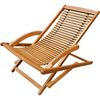 vidaXL Deck Chair Light brown Acacia wood Standard Foldable Deck Chair