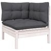 vidaXL Garden Lounge Set White and Anthracite
