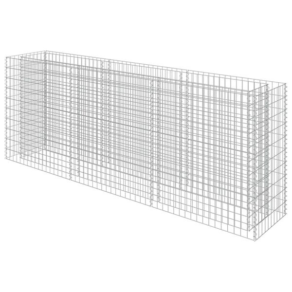 vidaXL Gabion Raised Bed Silver Galvanized steel Large Durable