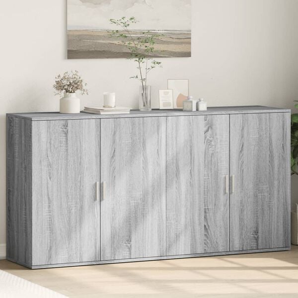 vidaXL Sideboard Grey Sonoma Engineered wood Medium Sideboard
