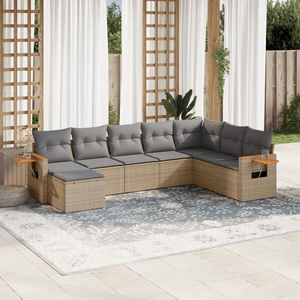vidaXL Garden Sofa Set Beige