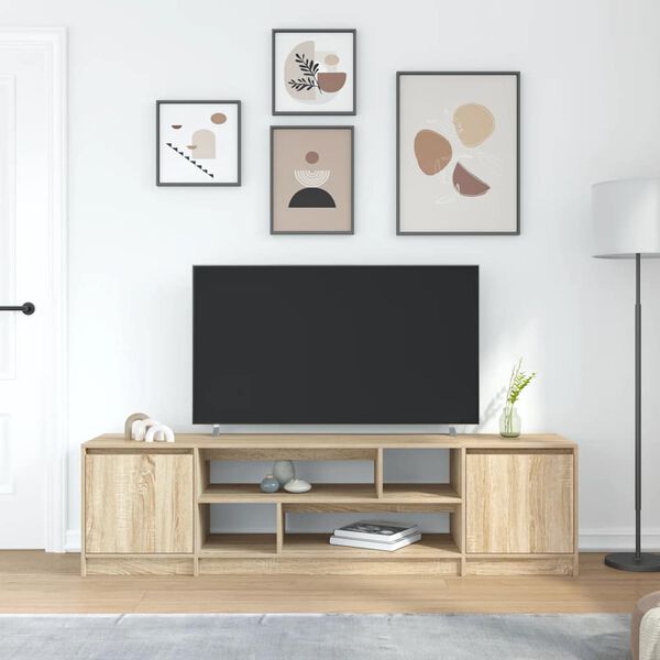 vidaXL TV Cabinet Sonoma oak Engineered wood Large TV Cabinet