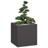 vidaXL Planter Black Cold-rolled steel Large Durable Planter Square