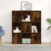 vidaXL Bookcase Smoked Oak Engineered Wood Medium Reversible Bookcase