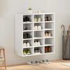 vidaXL Shoe Cabinet White 30.51 x 11.81 x 32.87 in Engineered Wood
