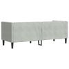 vidaXL Chesterfield Sofa Light grey Velvet (100% polyester) 3-Seater