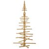 vidaXL Wooden Christmas Tree with Stand Brown 82.7" Solid pine wood