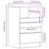 vidaXL Bedside Cabinet Grey Sonoma Engineered wood Standard
