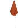 vidaXL Beach Parasol Terracotta Polyester 70.9 x 47.2 in Tiltable