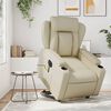 vidaXL Electric Stand Up Massage Recliner Chair Cream
