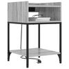 vidaXL Bedside Cabinet 2 pcs Grey Sonoma 15.75 x 15.75 x 24.02 in
