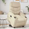 vidaXL Electric Stand Up Massage Recliner Chair Cream