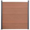 vidaXL Fence Panel Set Brown 139"x73.2" WPC