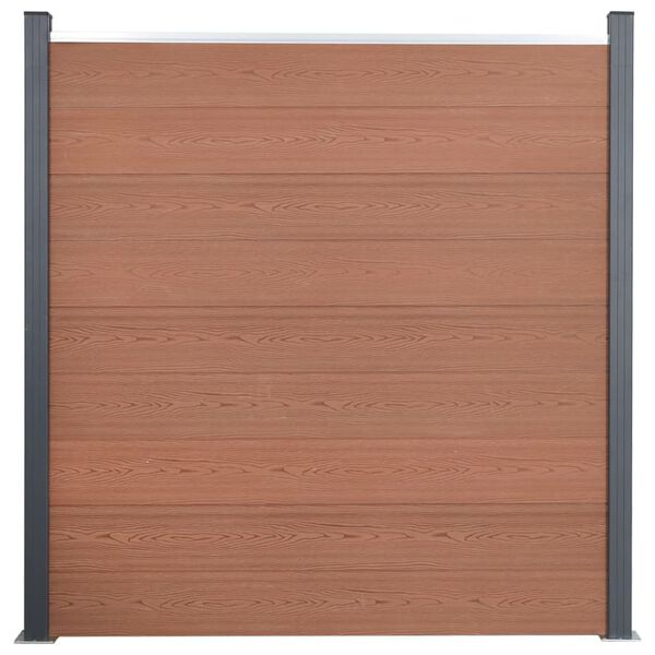 vidaXL Fence Panel Set Brown 139"x73.2" WPC