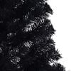 vidaXL Artificial Pre-lit Christmas Tree with 300 LEDs Black 94.5" PVC