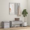 vidaXL Hallway Furniture Set Grey Sonoma Engineered Wood, Acrylic Medium
