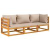 vidaXL Garden Lounge Set Taupe Solid Acacia wood 3 Piece Set Modular