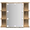 vidaXL Mirror Cabinet Artisan Oak Engineered wood, acrylic Medium
