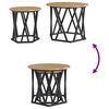 vidaXL Side Table 2 pcs Artisan Oak Engineered wood and steel