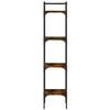 vidaXL Bookshelf Smoked Oak Engineered wood, powder-coated steel Medium