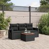 vidaXL Garden Sofa Set Black