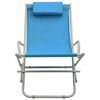 vidaXL Rocking Chair Set of 2 Steel Blue Powder-coated steel, PVC