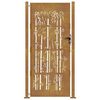 vidaXL Garden Gate 39.4x49.2" Corten Steel Bamboo Design