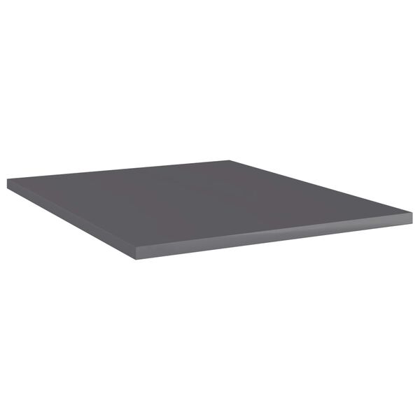 vidaXL Shelf Set of 8 High gloss grey Engineered wood Simplistic Shelf