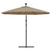 vidaXL Cantilever Garden Parasol Taupe Polyester, Steel 118.1 in