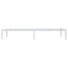 vidaXL Bed Frame White Steel Twin Bed Frame Rectangular Modern