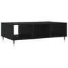 vidaXL Coffee Table Black Engineered wood, iron Coffee Table Rectangular
