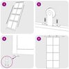 vidaXL Sliding Door ESG Glass and Aluminum 35.4"x80.7" White