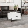 vidaXL Coffee Table White Engineered Wood, Iron Compact Modern