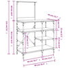 vidaXL Baker's Rack Gray Sonoma 35.4"x15.7"x52" Engineered Wood and Metal