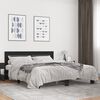 vidaXL Bed Frame Black Engineered Wood Double Modern Bed Frame