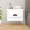 vidaXL Wall-mounted Bedside Cabinet White Engineered wood