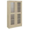 vidaXL Vitrine Cabinet Sonoma oak Engineered wood, glass Medium