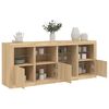 vidaXL Sideboard Sonoma oak Engineered wood, glass Medium Sideboard