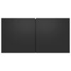 vidaXL TV Cabinet Black Engineered wood Medium Wall mounting