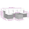 vidaXL Garden Sofa Set Gray PE rattan Modular Garden Sofa Set Other
