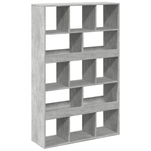 vidaXL Bookcase Concrete grey Engineered wood Large Bookcase