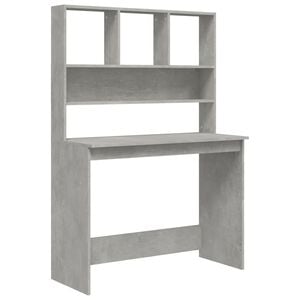 vidaXL Desk Concrete Grey Engineered wood 40.2 x 17.7 x 58.3 in Desk
