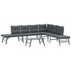 vidaXL Bench Set Black, Anthracite Sturdy Steel Large Bench Set
