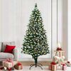 vidaXL Artificial Christmas Tree Green 70.9" PVC and Steel and Plastic